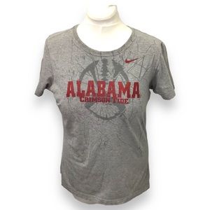 Nike Slim Fit Women’s Graphic Alabama Crimson Tide Tee, Gray, size XL